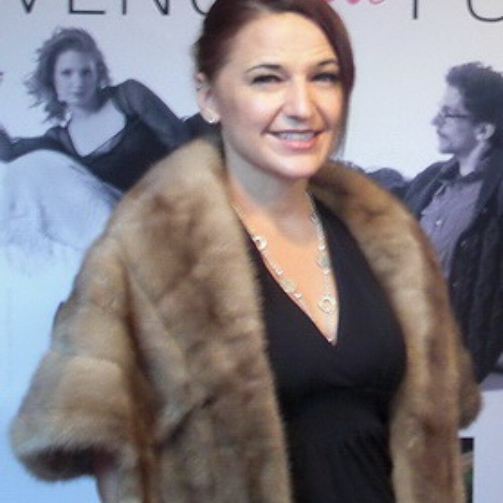 Vintage VTG Genuine Brown Fur Cape Capelet Jacket Stole Evening Winter Wrap